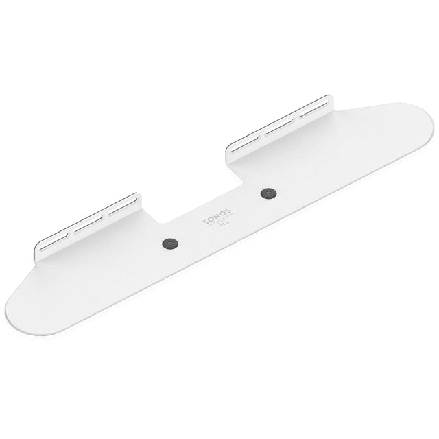 Sonos Beam Wall Mount White front facing top down angle against a white background.