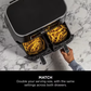 Ninja AF200UK Foodi 4-in-1 Dual Zone 7.6L Air Fryer