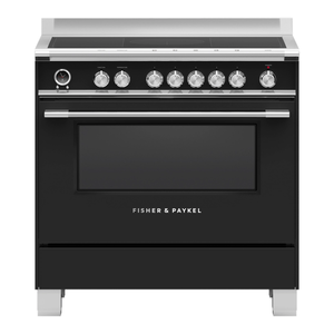 Fisher & Paykel OR90SCI6B1 90cm 5 Zone Induction Pyrolytic Cooker - Black