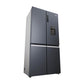 Haier HCR5919EHMB 90cm 60/40 Frost Free American Fridge Freezer - Brushed Black