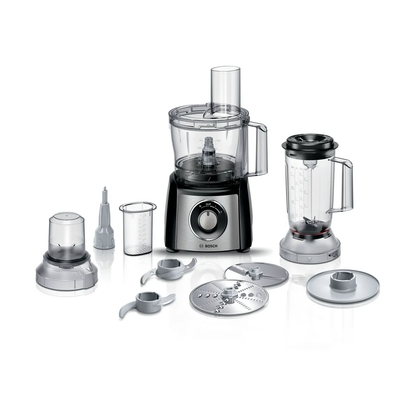 Bosch MCM3501MGB MultiTalent 3 Compact 800W Food Processor - Black & Stainless Steel