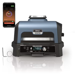 Ninja OG901UK Woodfire Pro Connect XL Electric BBQ Grill & Smoker - Black/Blue