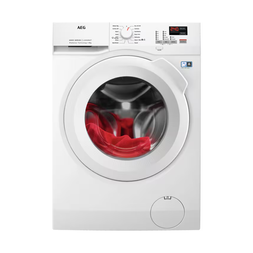 AEG L6FBK841B White 8kg 1400 Spin Washing Machine