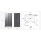 Samsung RS70F64KETEU 91cm Side by Side Fridge Freezer - Silver