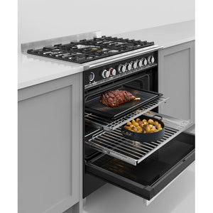 Fisher & Paykel OR90SCG6B1 90cm Classic 5 Burner Dual Fuel Pyrolytic Freestanding Cooker