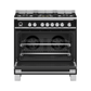 Fisher & Paykel OR90SCG6B1 90cm Dual Fuel Pyrolytic Cooker - Black
